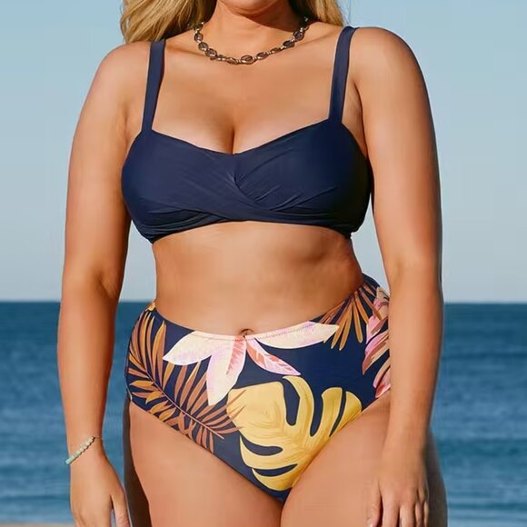 Cupshe Makayla Tropical Bikini Bottom | Plus Size 1X | NWT - Picture 3 of 3